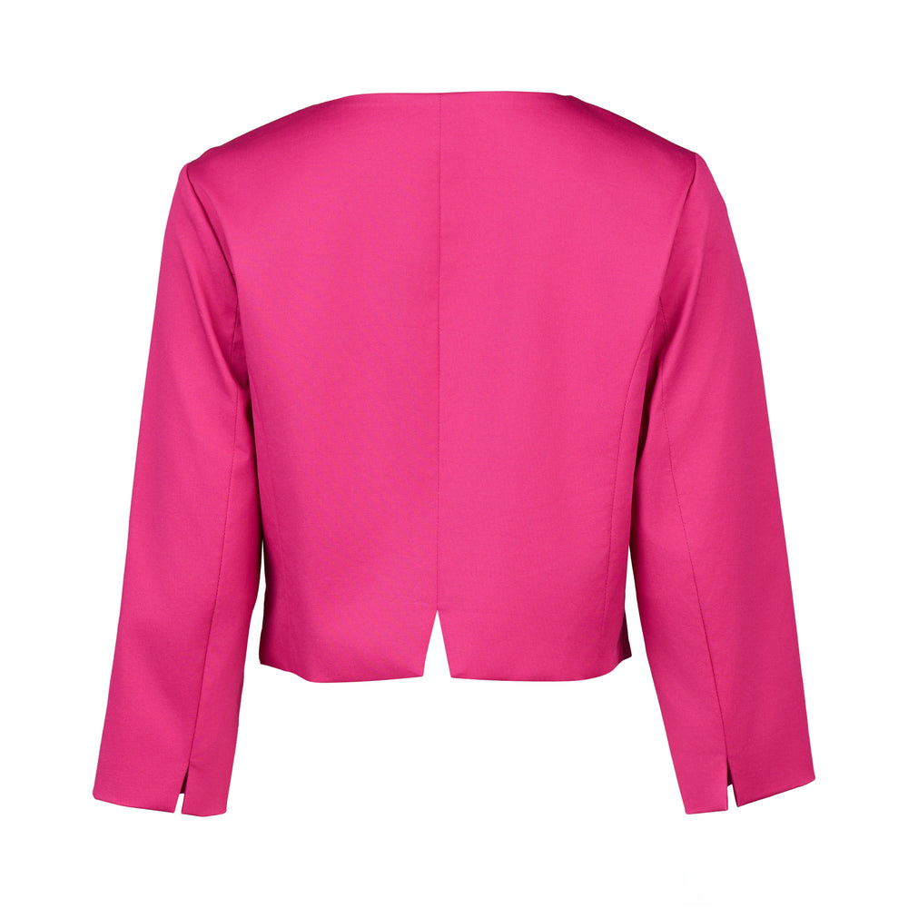 
                  
                    2087-3/4 Sleeve Single Button Cropped Jacket-Wildberry
                  
                