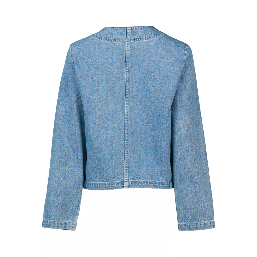 
                  
                    2102-Collarless Denim Jacket-Light wash
                  
                