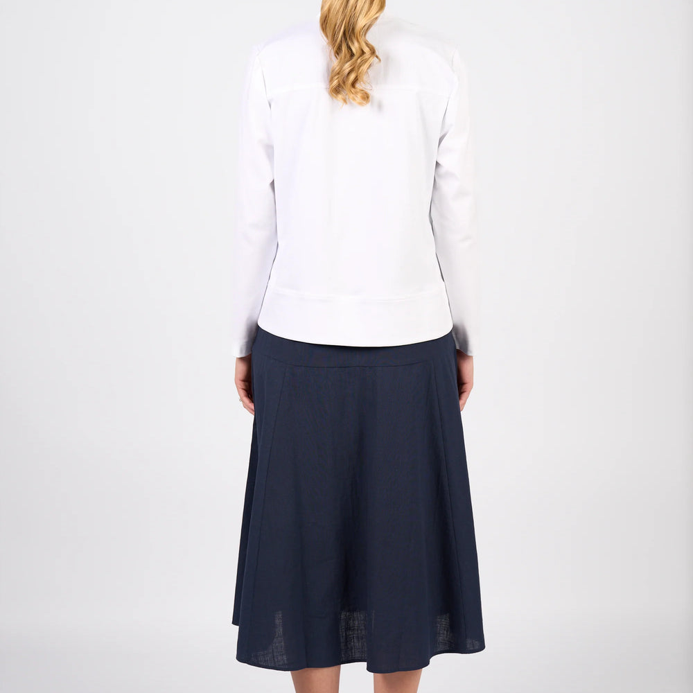 
                  
                    2103-Zip Up Jacket with Knit Panels-White
                  
                
