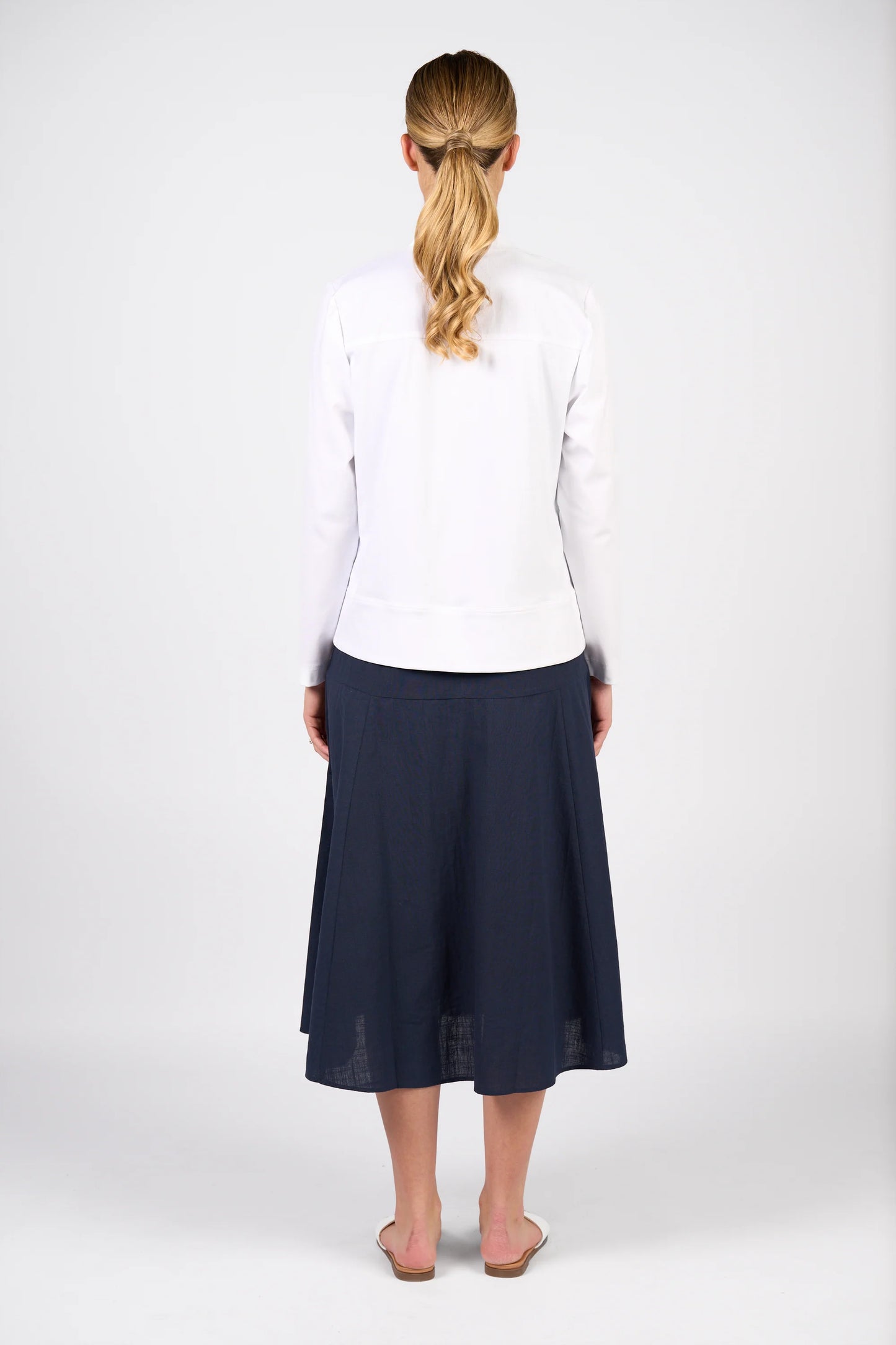 
                  
                    2103-Zip Up Jacket with Knit Panels-White
                  
                