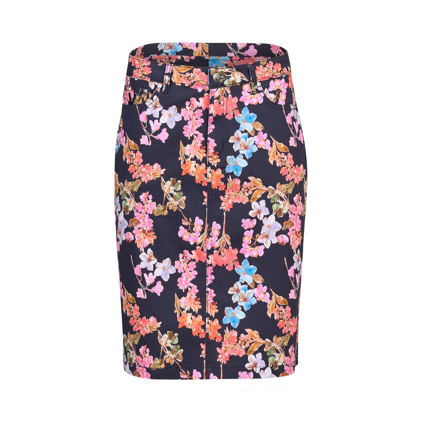 
                  
                    372AV-Printed Lightweight Skirt with Centre Back Vent-Willa
                  
                