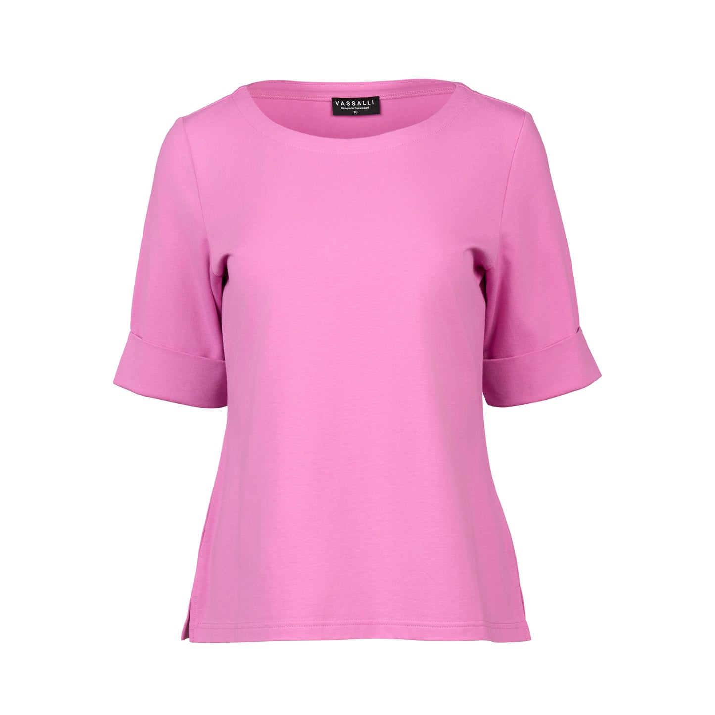 
                  
                    4262-Boat Neck Top with Cuffed Sleeve-Orchid
                  
                