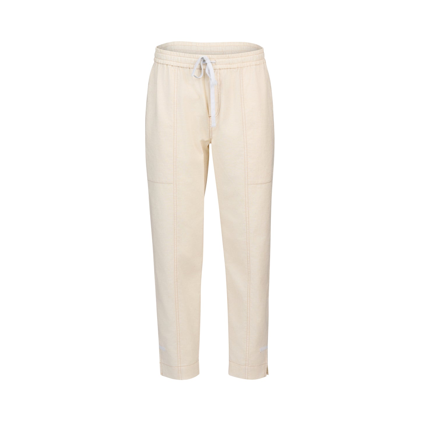 
                  
                    5040-Relaxed Leg Ankle Grazer Pant with Contrast Trim & Stitching-Natural
                  
                