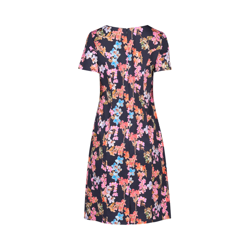 
                  
                    6092LW-Printed Lightweight Fitted Dress with Short Sleeve-Willa
                  
                