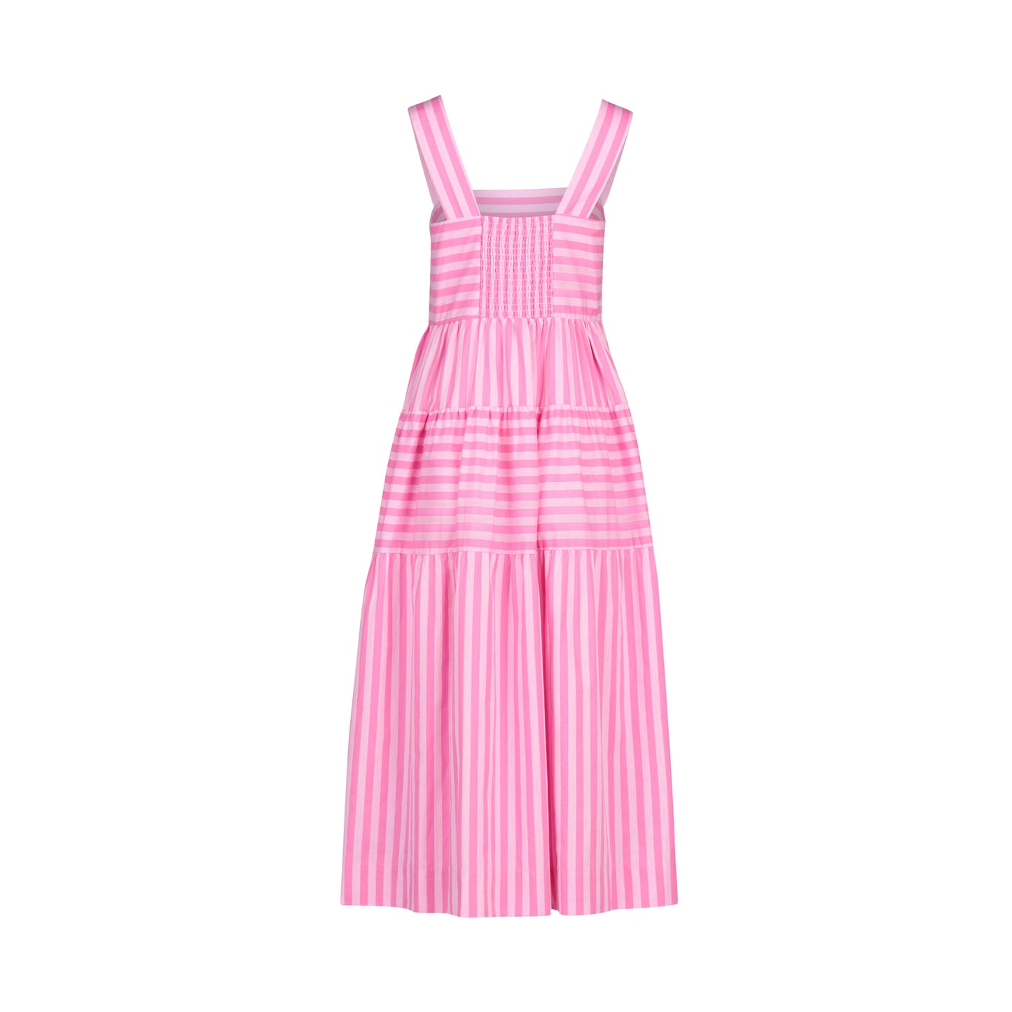 
                  
                    6099-Sleeveless Tiered Dress with Wide Straps-Pink Stripe
                  
                