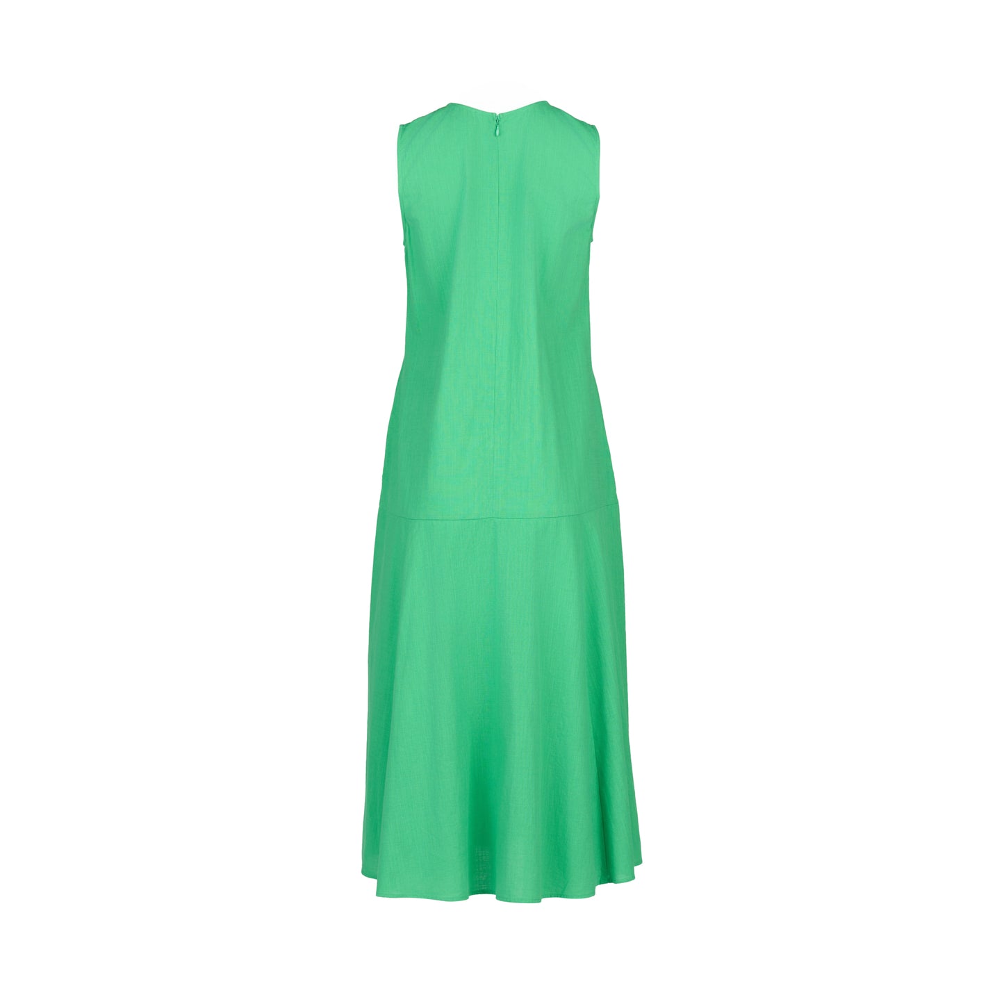 
                  
                    6102-Plain Long Sleeveless Dress with Round Neck and Pockets-Clover
                  
                