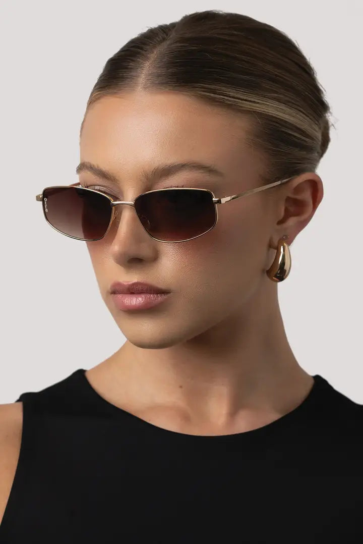 Otra-Willow Sunglasses-Gold Brown to pink fade